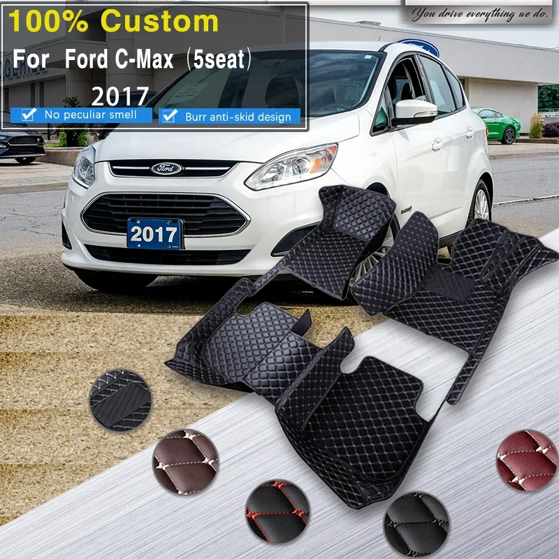 

Complete RHD Car Floor Mats For Ford C-Max 5seat MK2 2017 Waterproof Floor Mats Anti-dirt Pads Non-slip Floor Mat Auto Carpet Ca