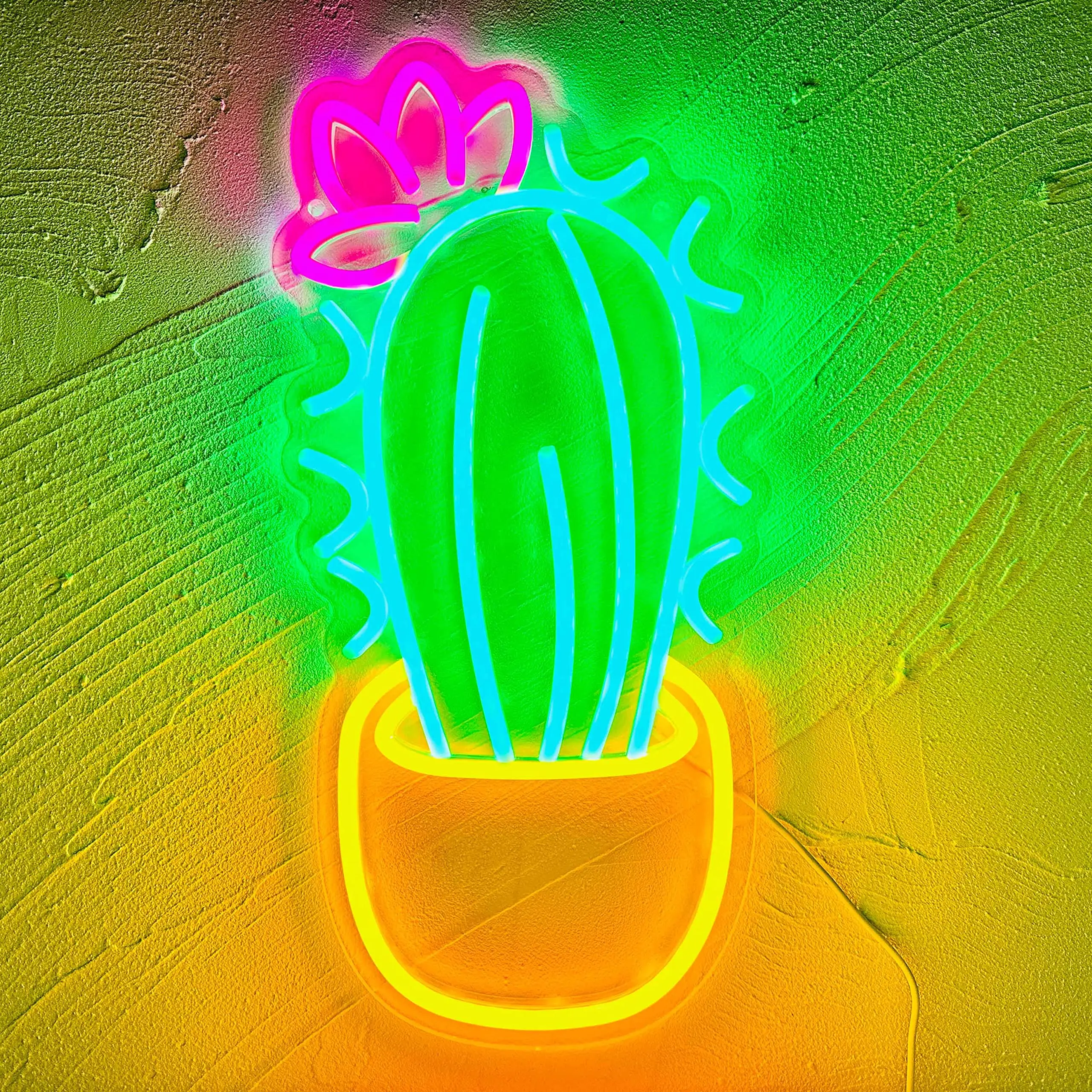 Neon Sign Wall Decor Cactus  Neon Sign Neon Sign Light Neon Wall Art Neon Sign Home Bar Pub Party Decor