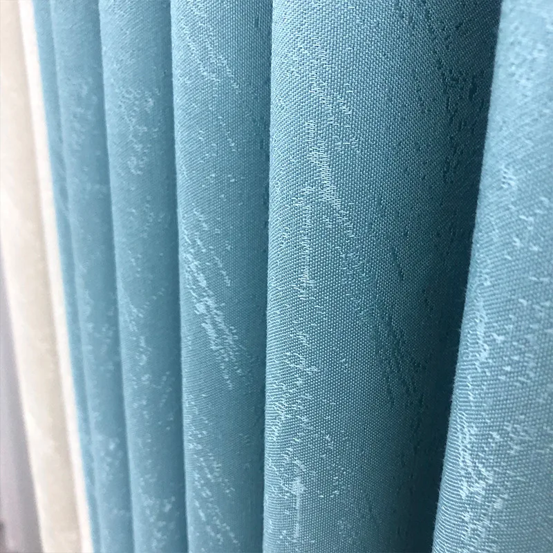 Jacquard High Precision Shading Cloth Window Curtain for Bedroom Drapes in Living Room Balcony Atmosphere Enhance Solid Colour