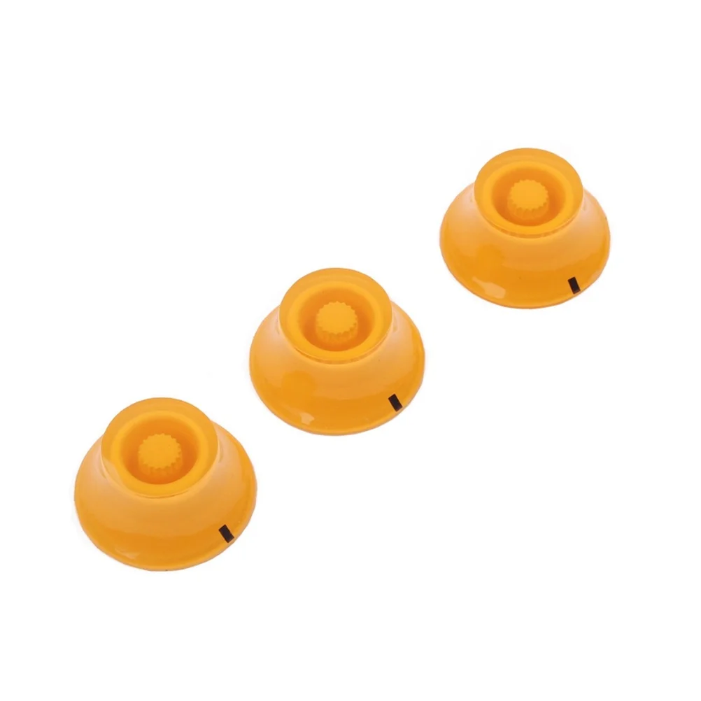 

3Pcs Rotary Knobs Set for Electric Guitar Durable Premium Plastic Material Vintage Look Easy Installation Guitar Parts