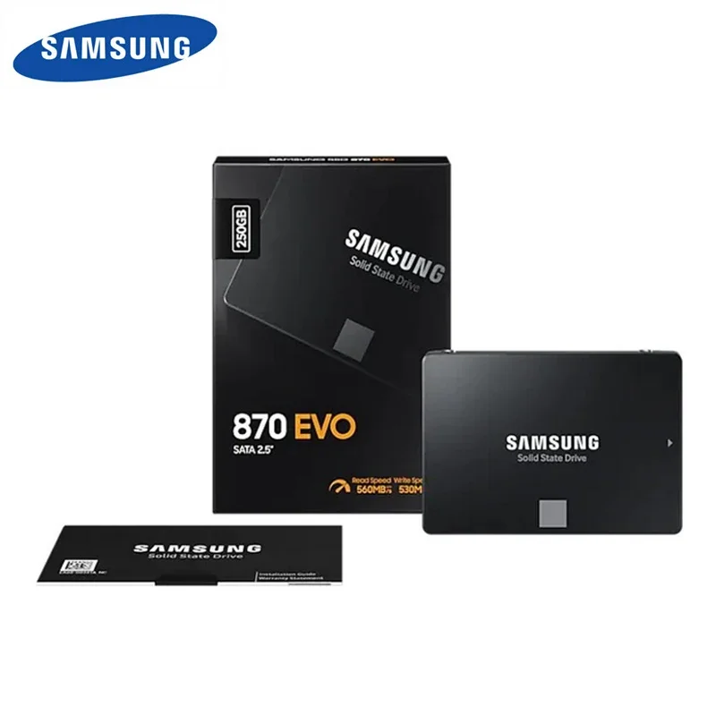 SAMSUNG SSD 870 EVO Внутренний твердотельный диск HDD Жесткий диск SATA3 2,5-дюймовый ноутбук Настольный компьютер 1 ТБ 2 ТБ 250 ГБ 500 ГБ ПК MLC disco Baş