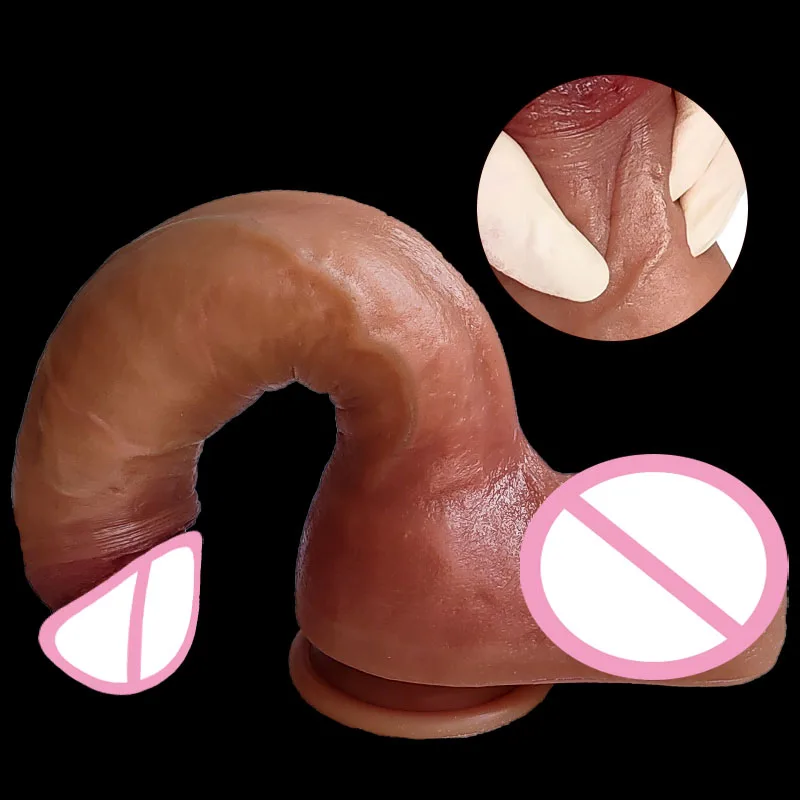 Super Real Skin Silicone Big Huge Strapon Dildo Realistic Suction Cup Cock Male Artificial Rubber Penis Dick Sex Toys for Women