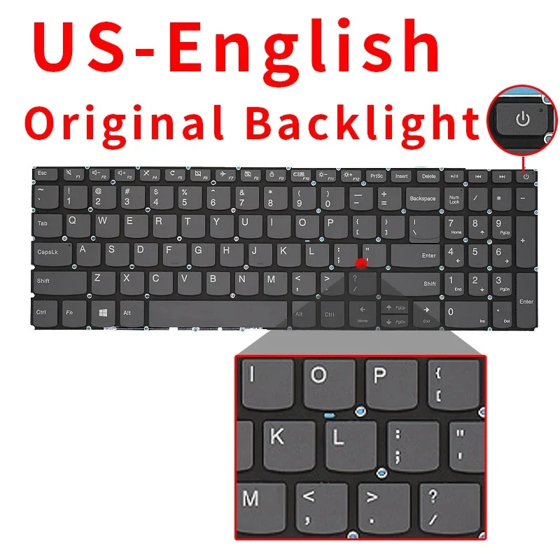 Original US Russian Laptop Keyboard For Lenovo Ideapad 320-15ISK 330-15ABR 520-15IKB 7000-15IKB V130-15IKB 320C-17ISK 330-17IKB