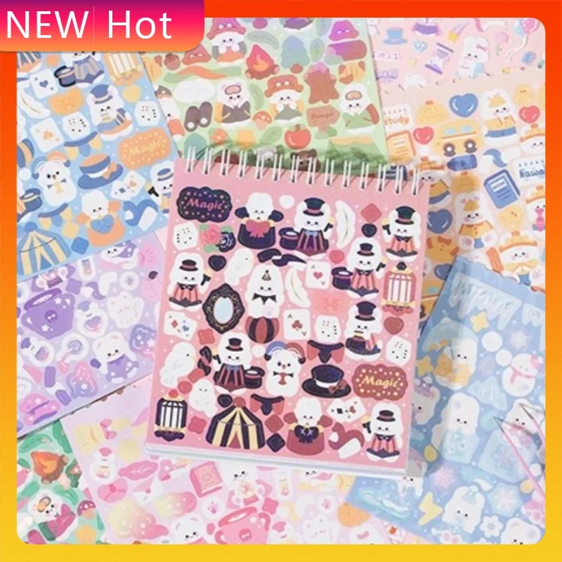 

Cute Cartoon Animal Sticker Book For Children Self-Adhesive Guka Phone Decoration Small Patterns Reward Stickers Gifts