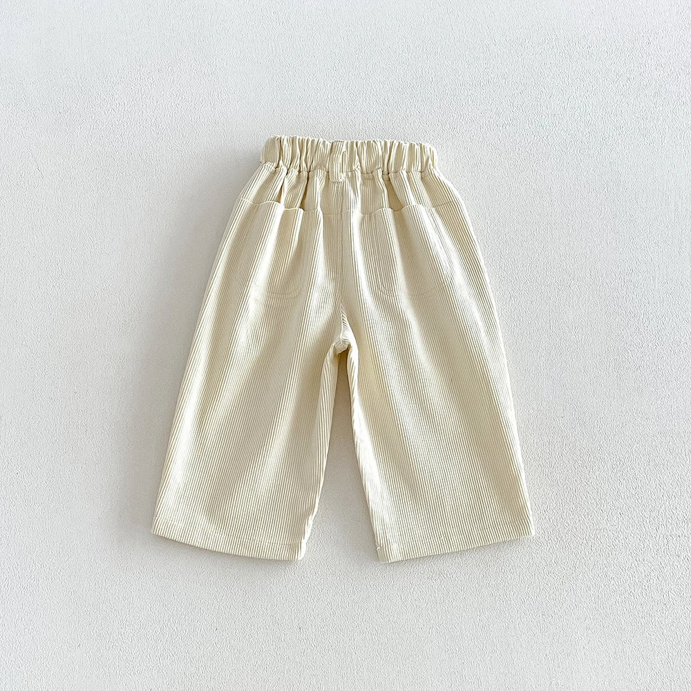 Herbst Kinder Loose Fit Cordhosen Kleinkind Jungen Mädchen Lässige Einfarbige Hosen Kinder Haremshosen Kinder Lange Hosen für den Winter – Detail 13