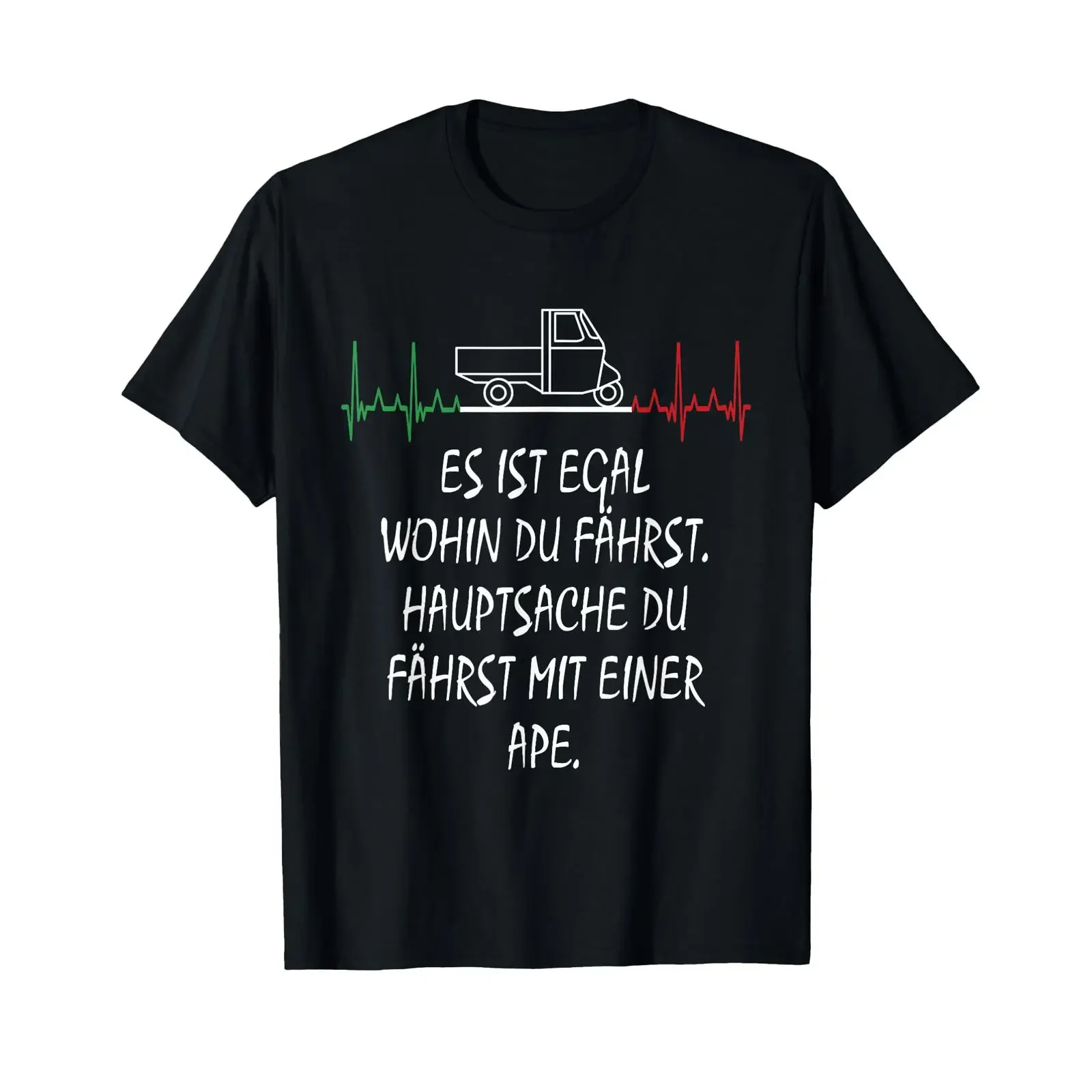 The main thing is that you ride an APE 50 Three wheeler Heartbeat T shirt vintage Washed graphic fashion Stretched streetwear