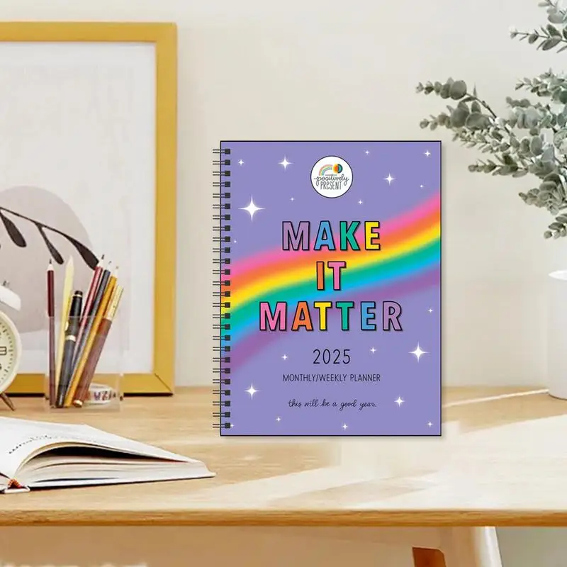 

2025 Monthly/Weekly Planners Calendar Make It Matter 12-Month 2025 Planners Colorful Annual Daily Monthly Agenda To Track