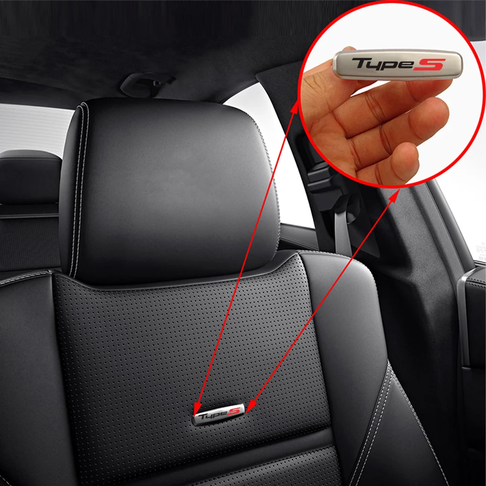 Car Metal Emblem Seat Sticker Auto anti-kick pad floor mat Badge For Acura Type R Type S Integra TLX CDX RDX MDX NSX RLX ILX TSX