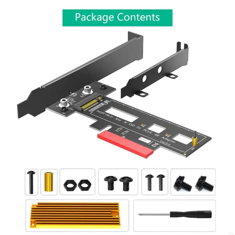 U55C Universal M.2 NVME Solid Disk to PCIe PCIExpress 4X Converter Card with Efficient Heat Dissipation