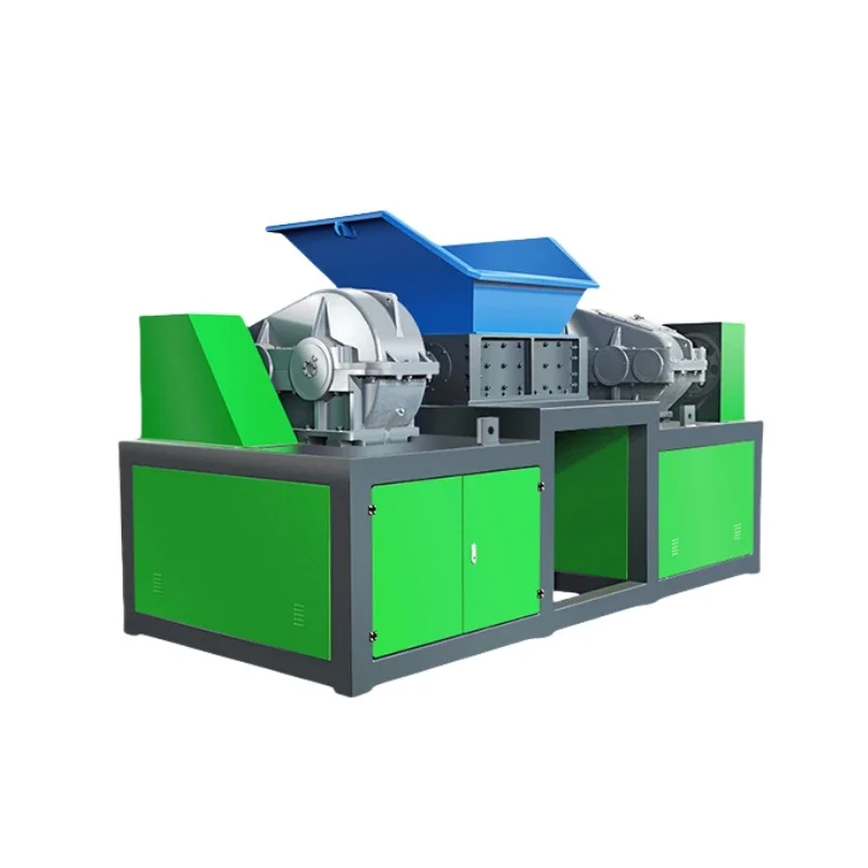 Multi functional large-scale shredding machine for metal waste, rubber, plastic, construction waste, dual axis crushing machine