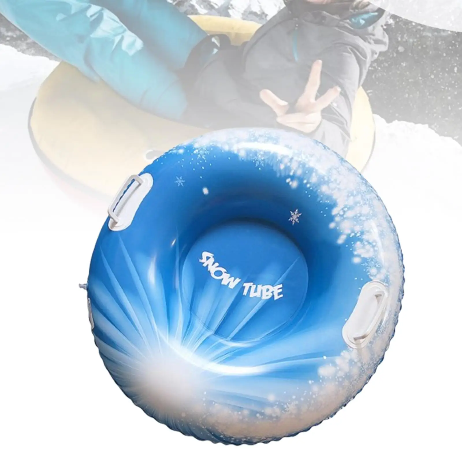 

Inflatable Tube Inflatable Sled 31.5 inch Duty with Handles Skiing Tube for Fun