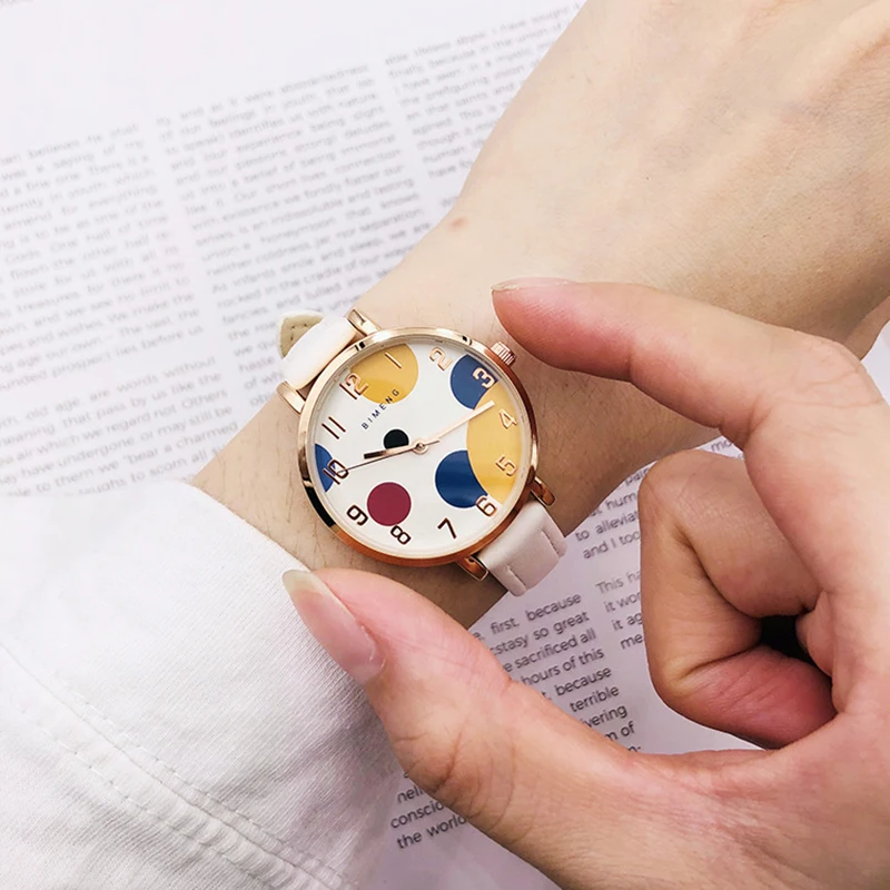 UTHAI CQ101 Повседневные и модные детские часы, водонепроницаемые, милые, простые кварцевые часы, подарочные часы в стиле ретро для женщин