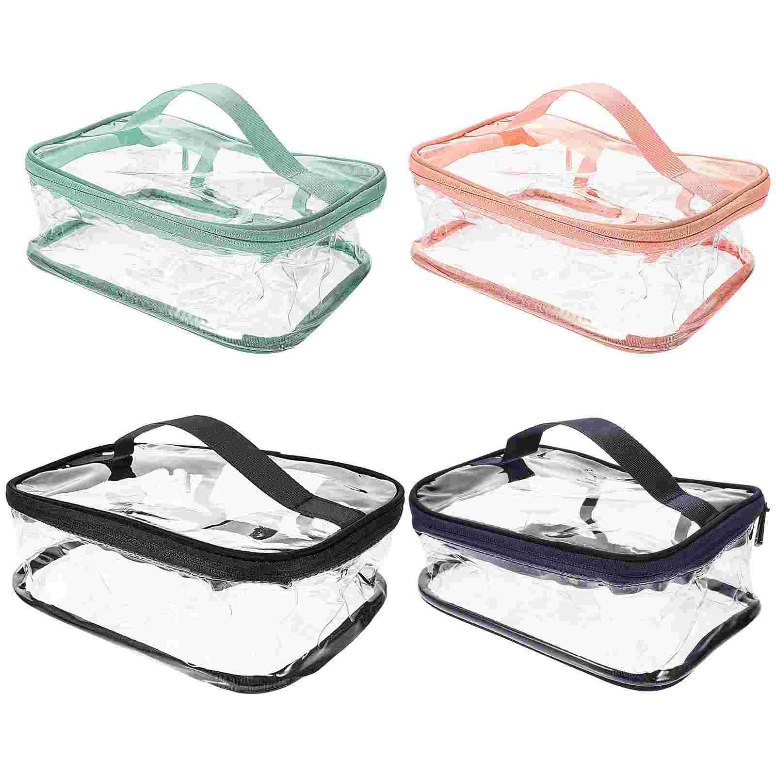 

4 Pcs Makeup Bag Toiletry Travel Cosmetics Storage Large Capacity Pouches Durable Miss