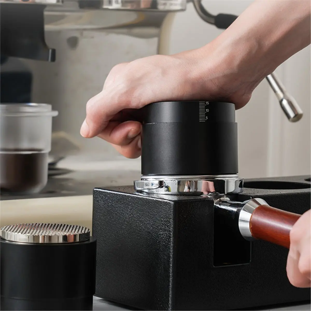 Coffee Distributor and Tamper with WDT Tool Espresso Distribution Tool Set Espresso Accessories Kit 51MM