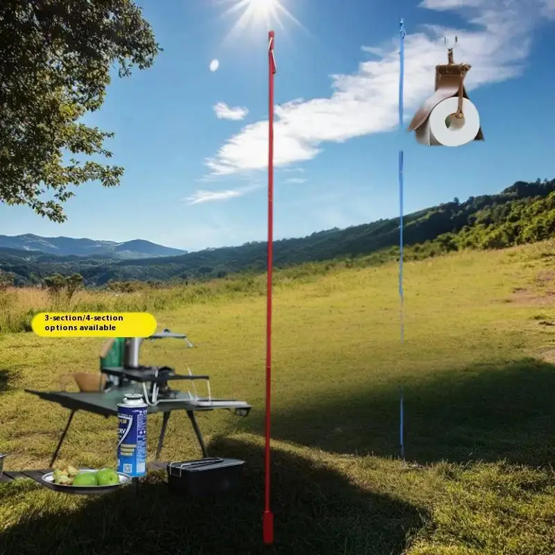 مجموعة من حوامل فانوس التخييم المصنوعة من سبائك الألومنيوم القابلة للفصل، شماعات إضاءة للمشي لمسافات طويلة في الهواء الطلق #4