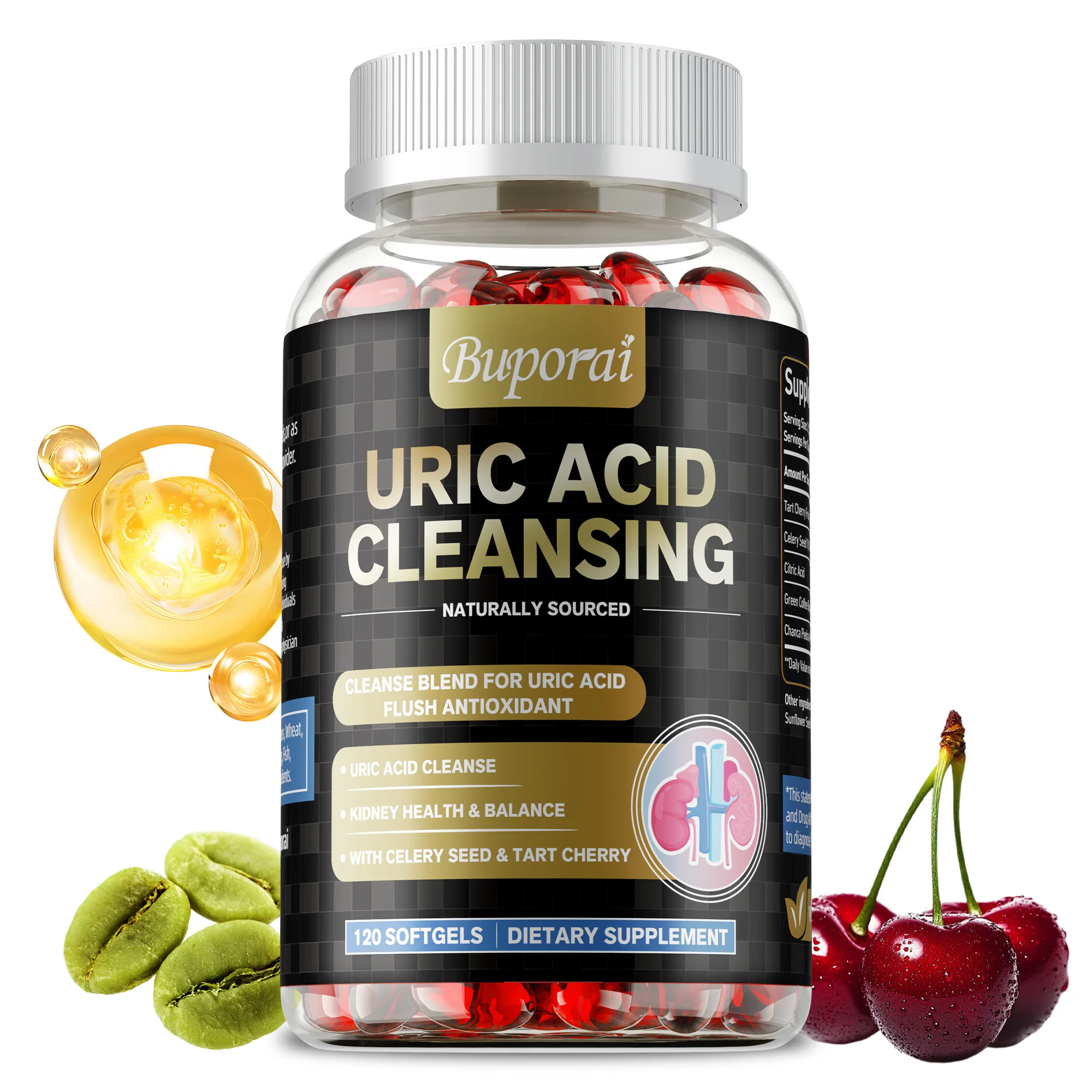 

Очищение мочевой кислоты — баланс мочевой кислоты, способствует здоровью почек и суставов, повышает иммунитет, повышает энергию — с клетчатой вишней