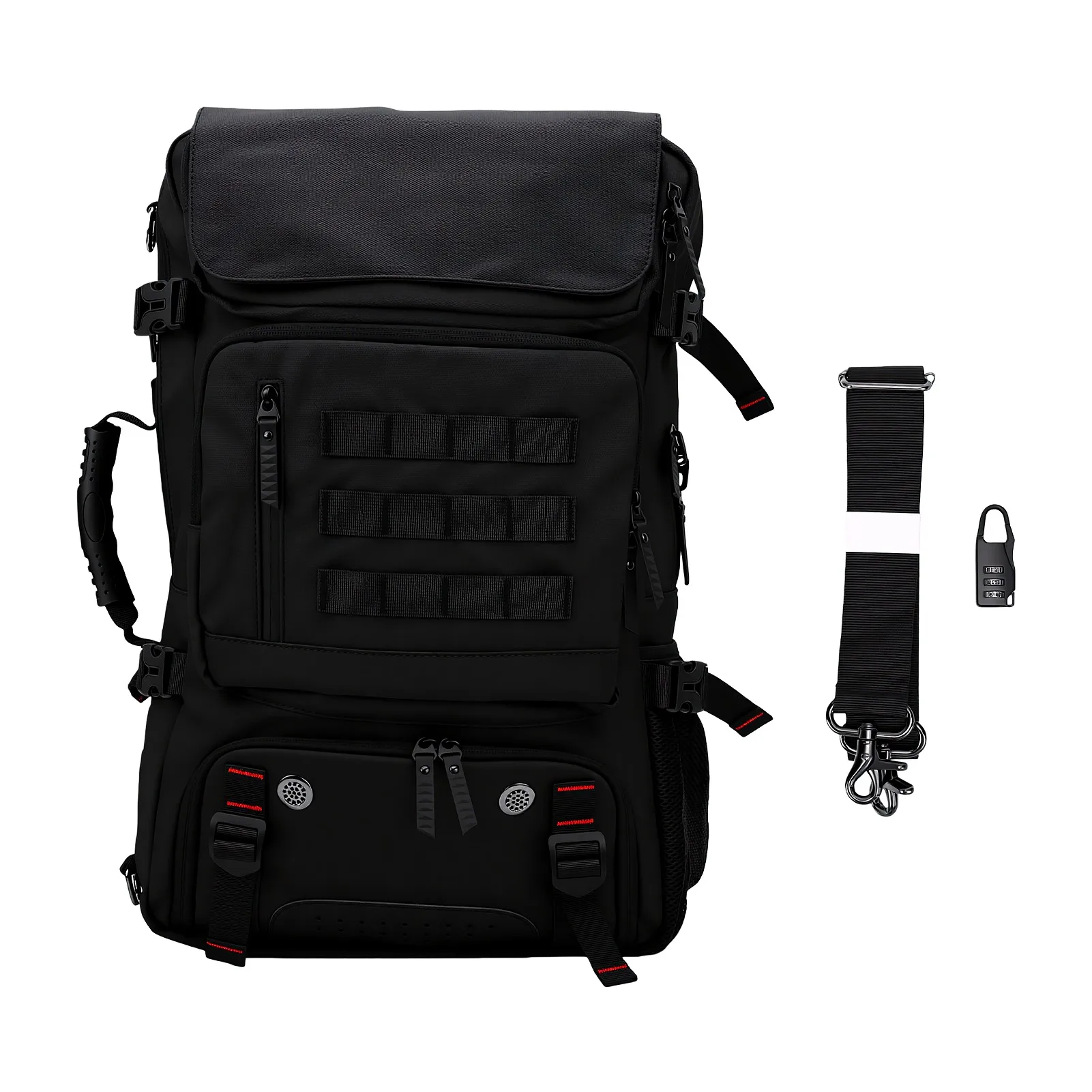 Men Travel Backpack Large Capacity Lightweight Oxford Cloth Hiking Bag Convertible Carry Shoulder Sling Daypack for Outdoor