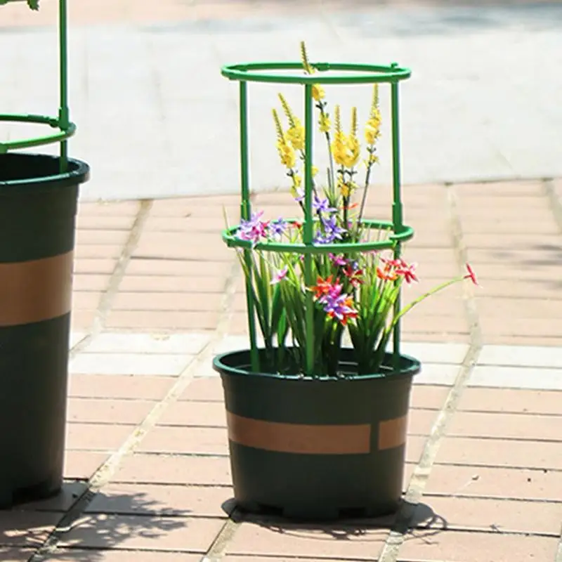 Enrejado de tomate para jardín, jaula de soporte para plantas, Flexible y resistente, con anillo ajustable