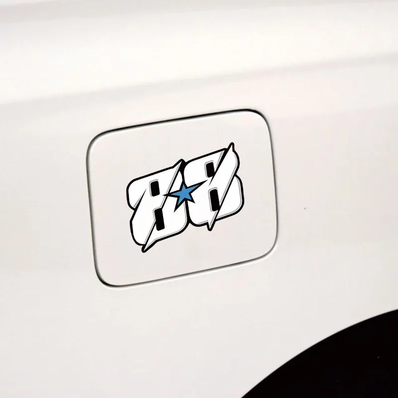 Car Fleet Number 88  Decorative Vinyl Sticker, Waterproof Sunproof Wear-Resistant Gas Tank Cover Rear WindowMotorcycle Vehicle