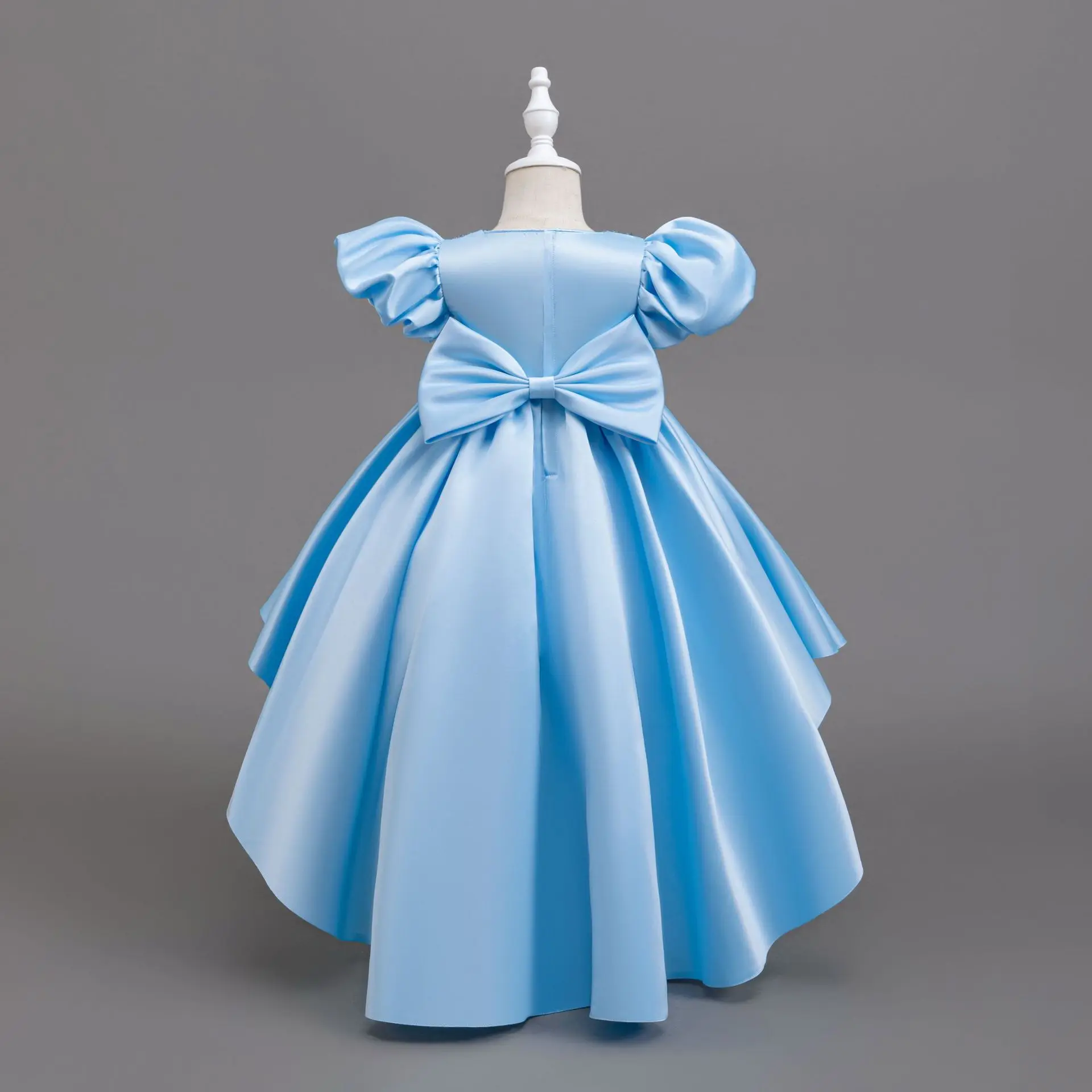 HETISO Children Birthday Wedding Party Dresses Girls Princess Ball Gown Trailing Sequined Girls Ceremonial Wear 3-8Y