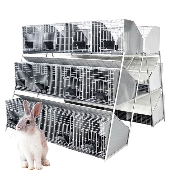 

New Design 24 Cells Mother and Baby Rabbit Cage Commercial Breeding Rabbit Cages