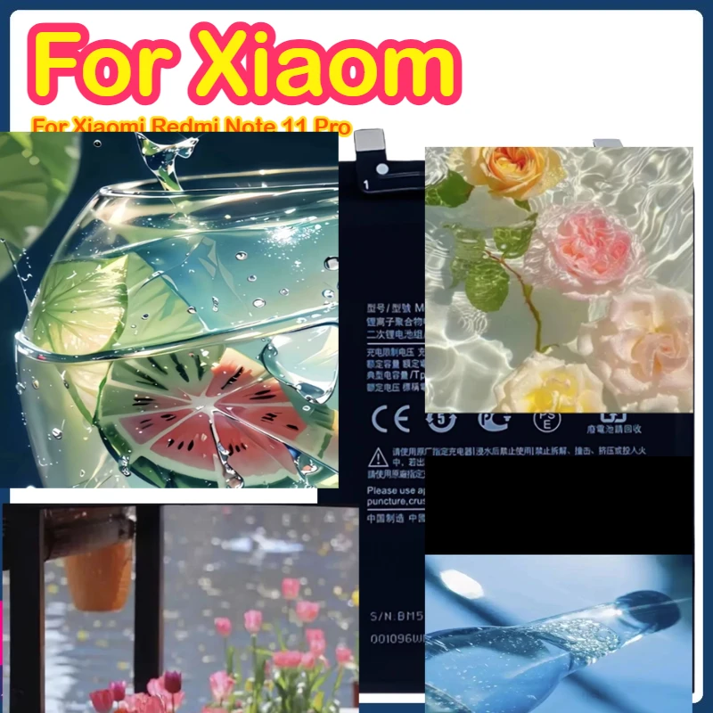 

BM5A 3.87V 5160mAh Battery For Xiaomi MIUI Hongmi Redmi Note 11 Pro 11pro High Quality Mobile Phone Battery BM5A