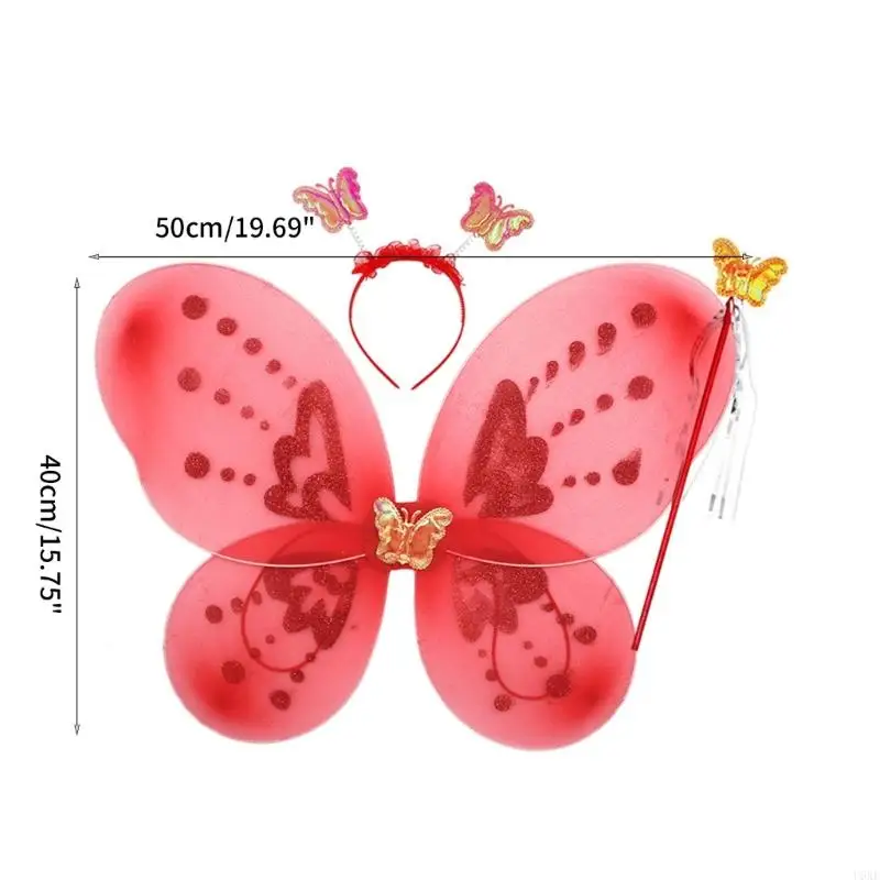 U6XE Dress Up Wing Butterfly Fairy Performance Costume Angel Wing for Kid Girl Womens