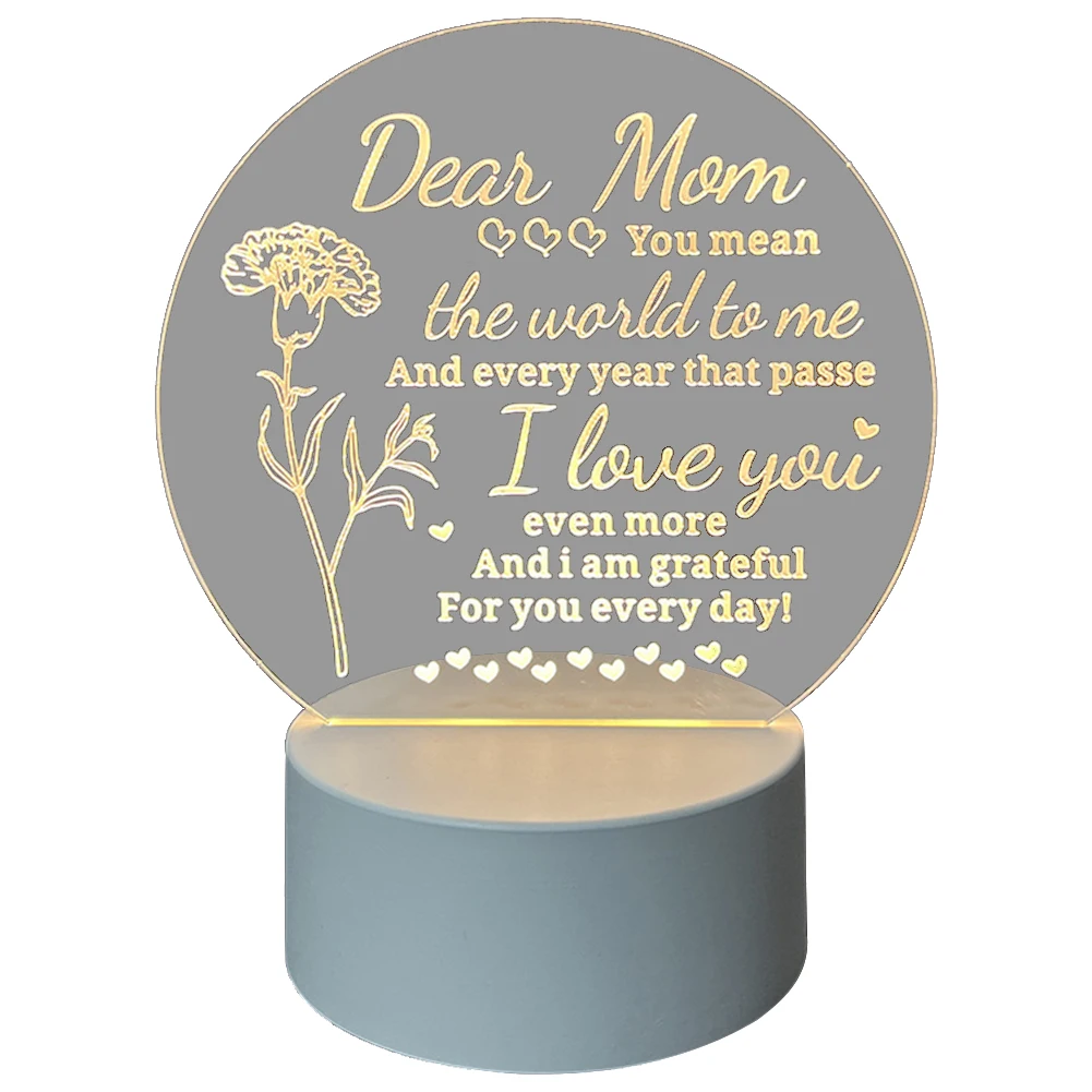 Birthday Gifts Night Light Acrylic Night Light Personalised Presents for Sister Best Presents for Mum Best Friend Birthday Gifts