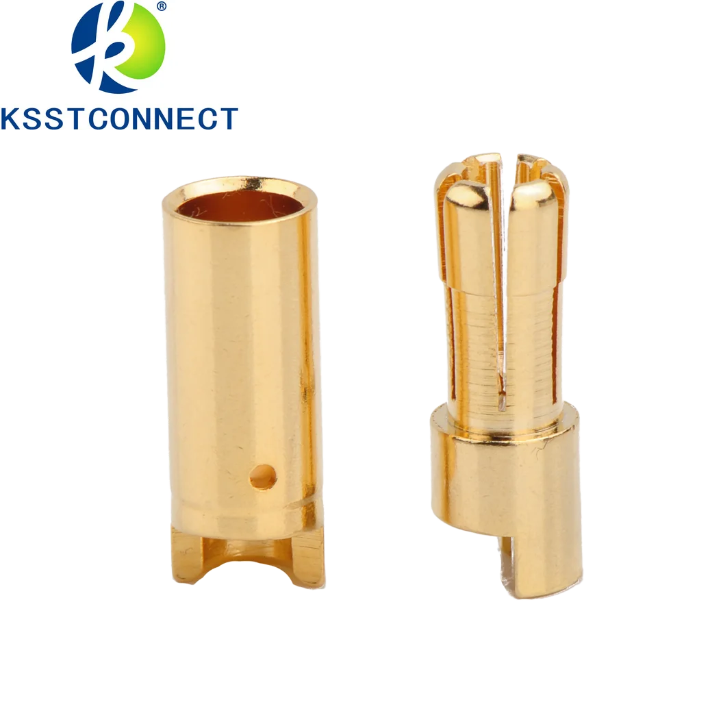 GC5510 10 Pairs  5.5mm Copper Bullet Banana Plug Connectors Male + Female for RC Motor ESC Battery Part