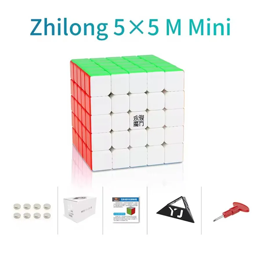 Yongjun YJ New Zhilong Mini 5x5x5 Magnetic Professional Magic Cubes Puzzle Toys Stickerless