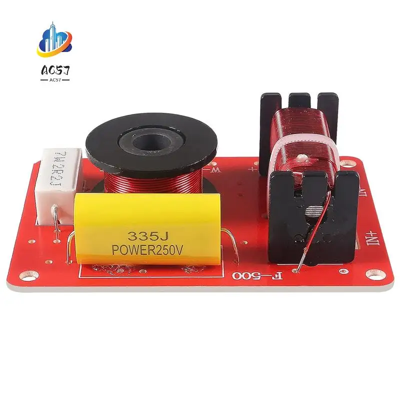 AC57-3 PCS 2-Way Speaker System Audio Crossover Filters Red 130W Frequency Distributor