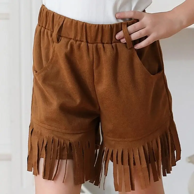 Y5JD Western Cowgirl Fringe 반바지 반바지 하이 허리 술 프린지 반바지 60 년대 70 년대 히피 반바지 코스프레 할로윈 파티 의상