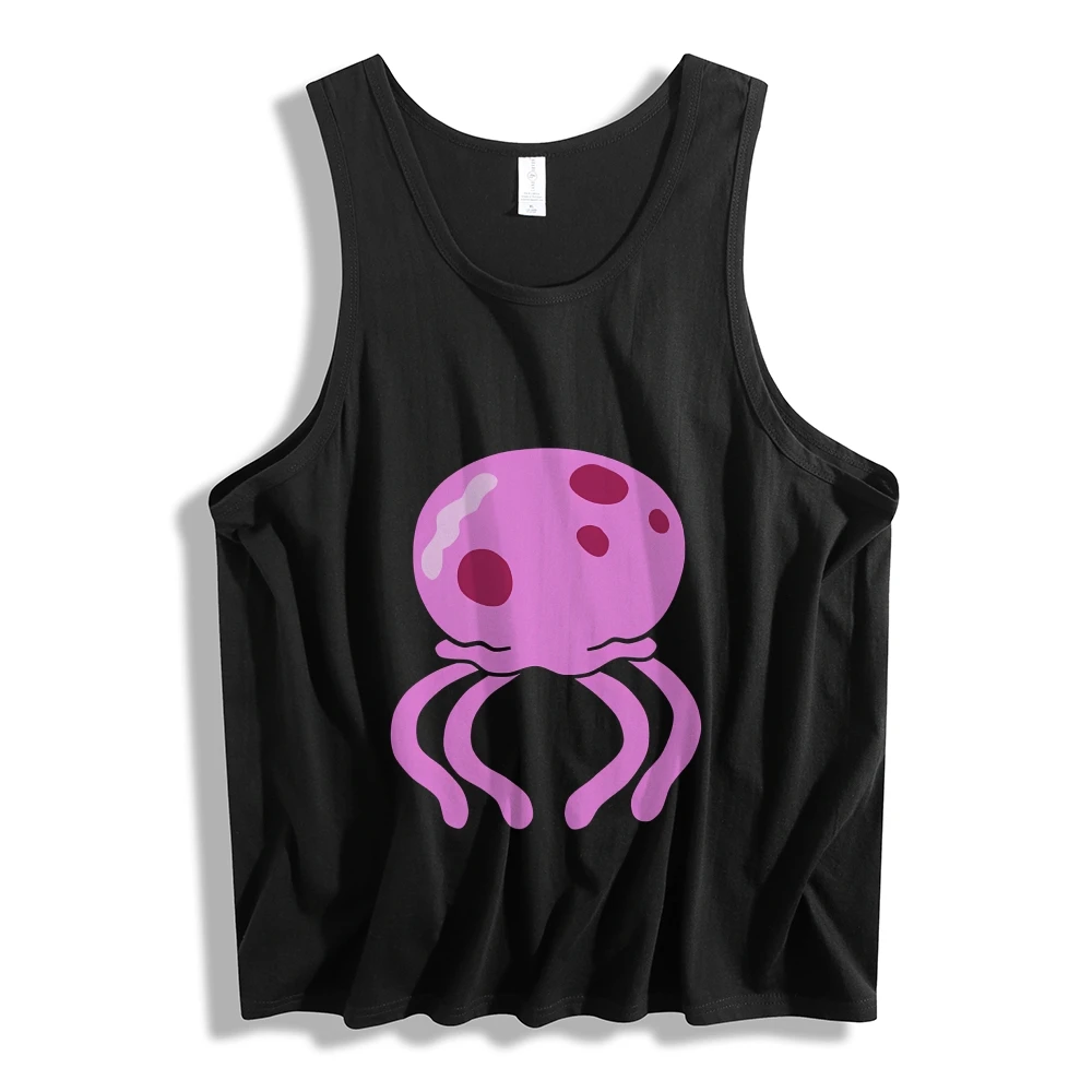 

Neutral Streetwear Summer Men's Sleeveless Shirt Tank Tops With Jellyfish Graphic Gym Man Vest Clothing Tank Top Workout Fitness