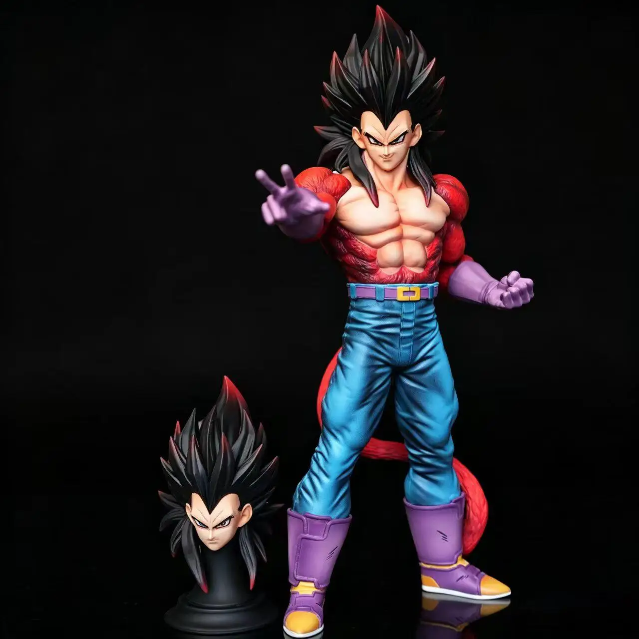 Dragon Ball Super Saiyan 4 Vegeta Anime Actionfigur Modellbausatz PVC Sammlerstück Statue Heimdekoration Ornament Geschenk für Anime-Fans