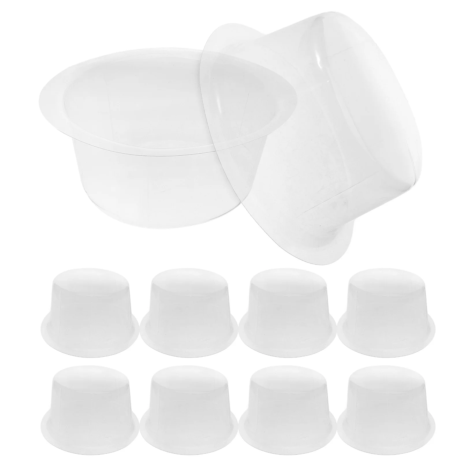 

10 Pcs Fishermans Cap Plastic Holder Hat Shaper Insert Paper Flower Pot Covers Goth Bucket Straw Xl Head Net Transparent Form