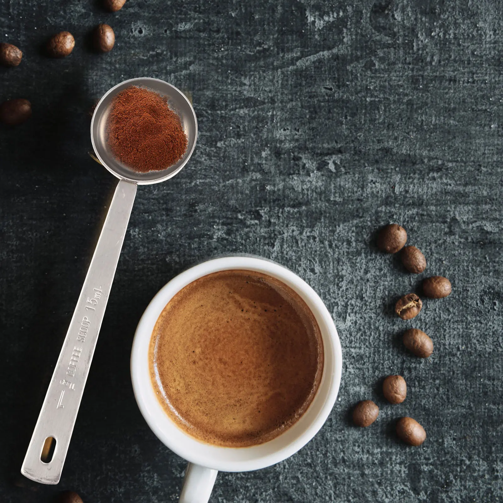 

3pcs Coffee 15Ml Stainless Steel Mirror Polish Smooth Edge Easy Clean Portable Dessert Spoon Ice Cream Scoop Tea Honey Stirring