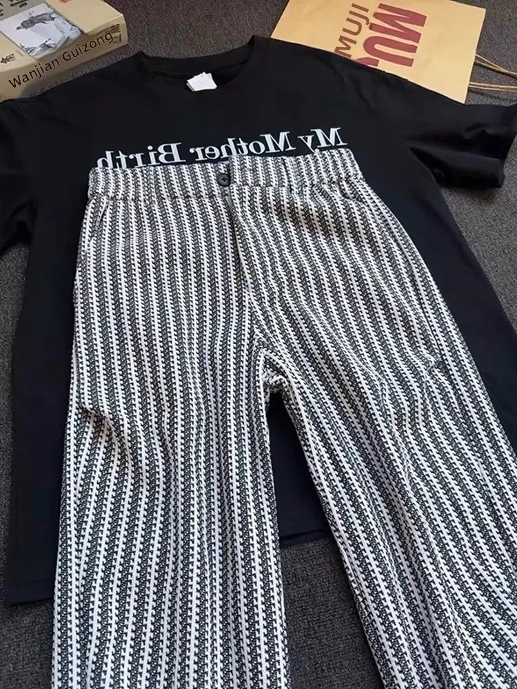 

Fibone Pattern Wide Leg Pants Straight Cut Loose Fit Men's Women's Autumn Heavyweight Snail Sports Sweatpants Casual Trousers