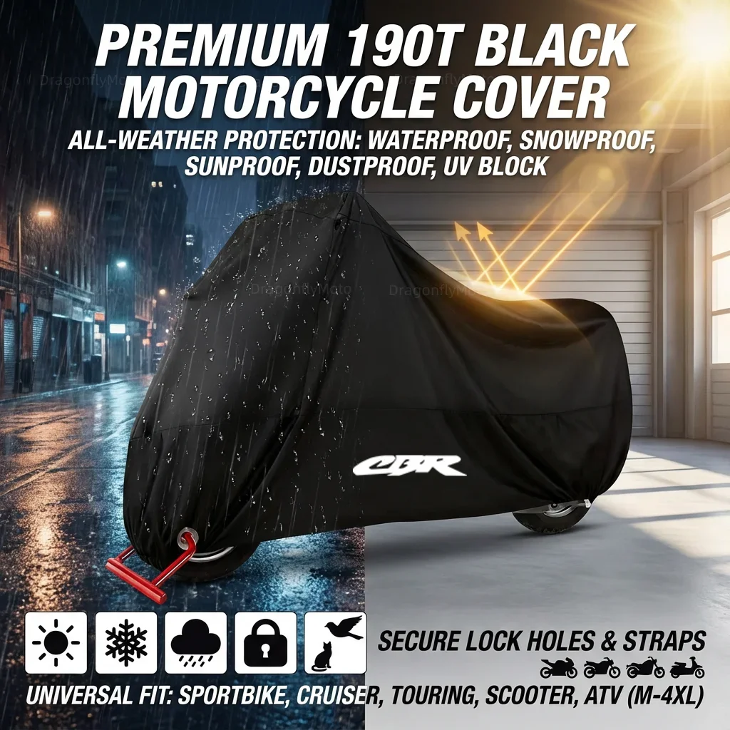 For Honda CBR600RR CBR1000RR CBR 125R 600RR 650F/R 1100XX 1000F Cbr 600 954 1000 RR 900RR 190T Waterproof Motorcycle Covers