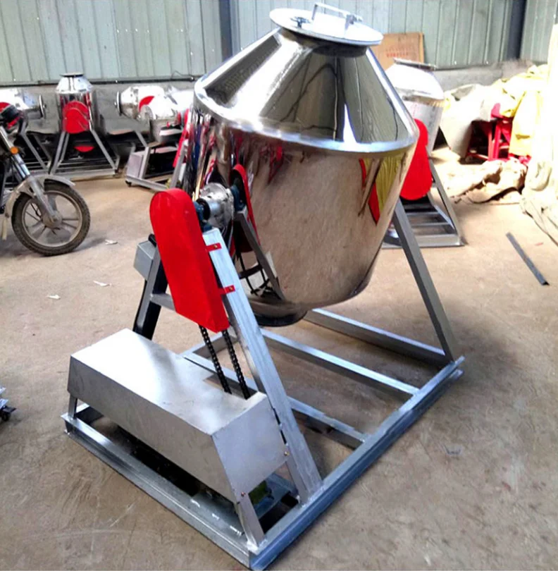 360 degree rotating drum powder mixer/drum shaped spice mixer/industrial powder mixer chemical mixing equipment