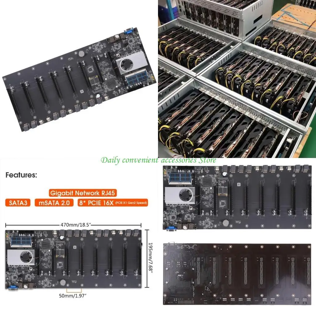

97QB BTC-T37 4G DDR3 Sodimm Mining Machine Motherboard Group with 64G mSATA SSD for Bitcoin Mining, Cryptocurrency, Etherum