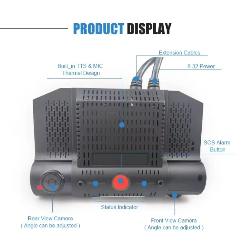2 Channel 4g Gps Car Dvr Video Recorder Driving Recorder H.265 4ch Two 256g Tf Card Kit Car Bus Cctv Dvr Box Vehicle Dash Camera