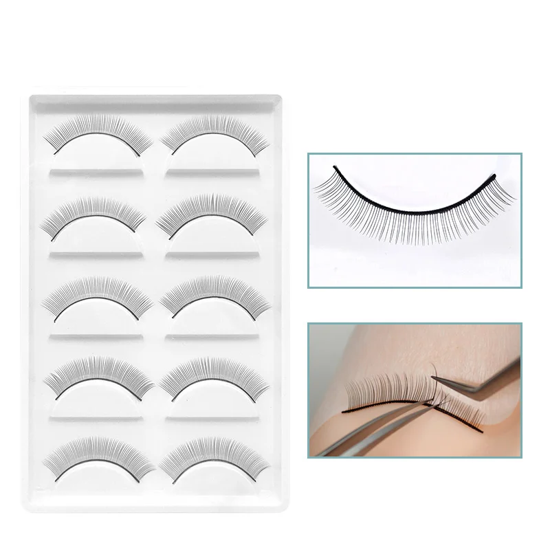 Wholesale Low Price Lash Mannequin Head Practice Kit with 5 Pairs Pratice Strip Lashes for Training Eyelash Extensions 20 - 99 s