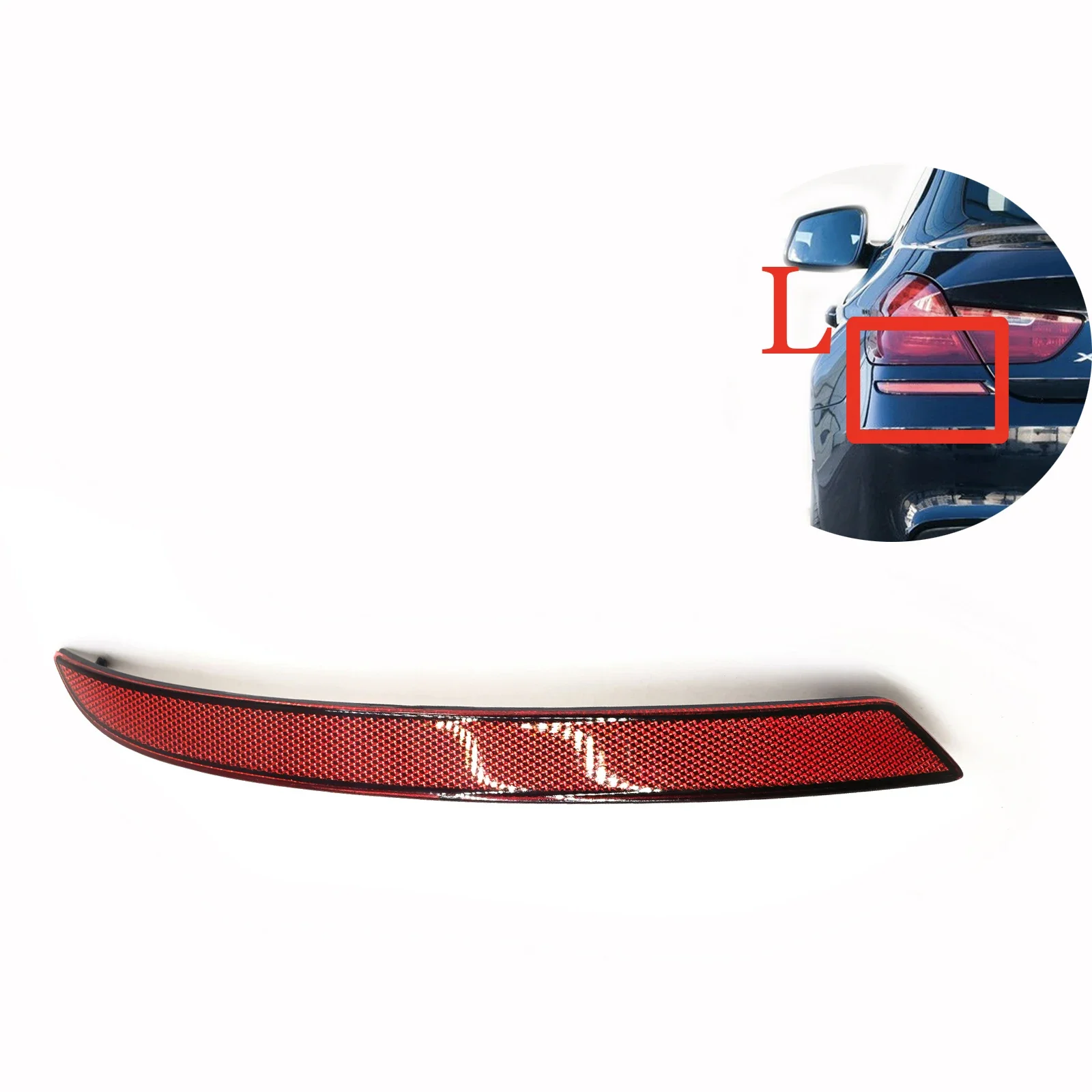 REAR Reflector LH&RH Fit 11-18 BMW 6 M6 series F06 F12 F13 640d 640dX 640i 640iX 650i 650iX bumper Driver Side