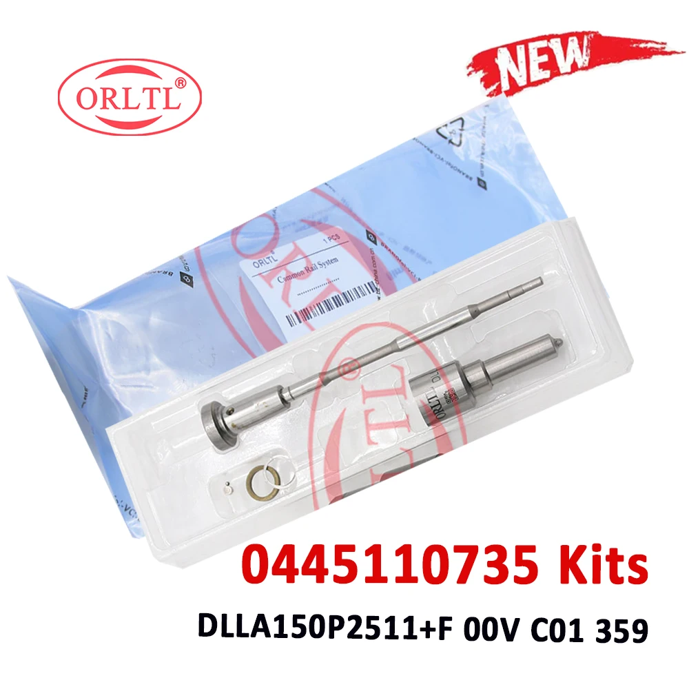 

ORLTL 0445110735 Fuel Injector Kits Nozzle DLLA150P2511 0 433 172 511 VALVE F00VC01359 Diesel Injector 0 445 110 735