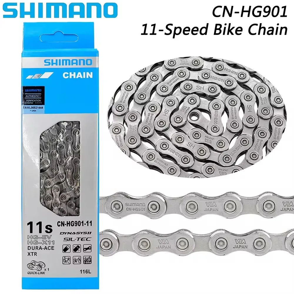 SHIMANO DURA-ACE CN-HG901-11 11 Speed Bicycle Chain Super Narrow Hollow Pin for Road Bike Chain Original Cycling Parts