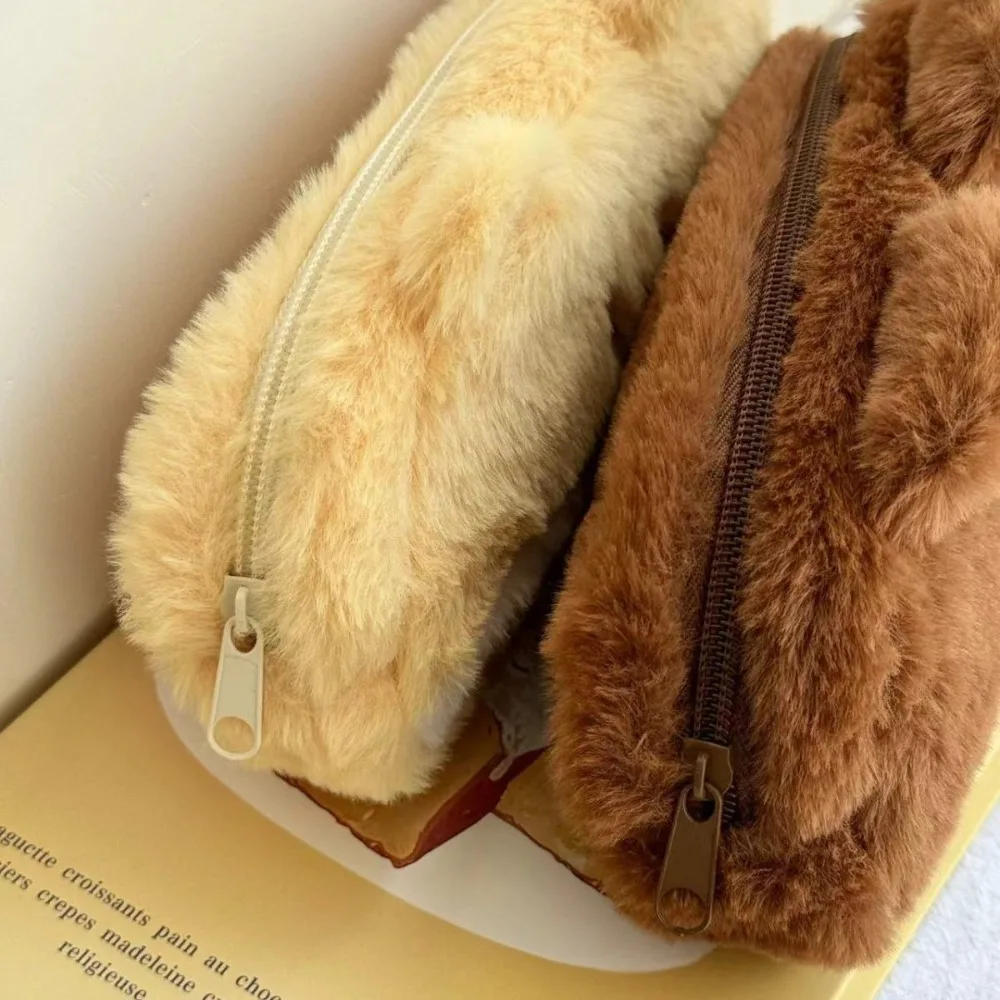 Pencil Box Corgi Puppy Plush Pencil Case Squirrel Large Capacity Stationery Bag Makeup Bag Cartoon Doll Dog Pencil Bag Learning