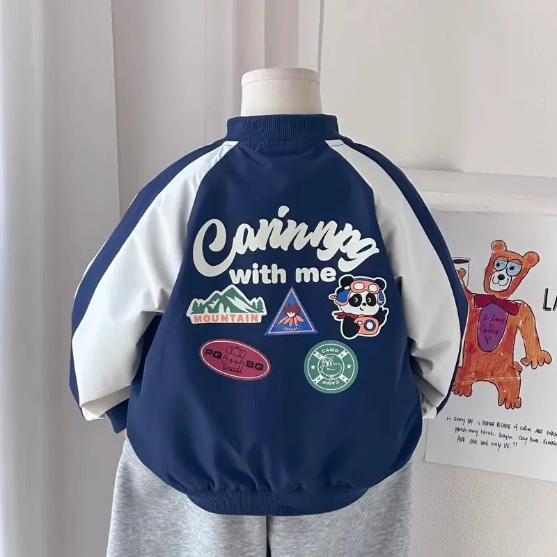 Boys' Baseball Jacket 2025 New Style Spring Autumn Lightweight Stylish Trendy Toddler Boys Jacket Top