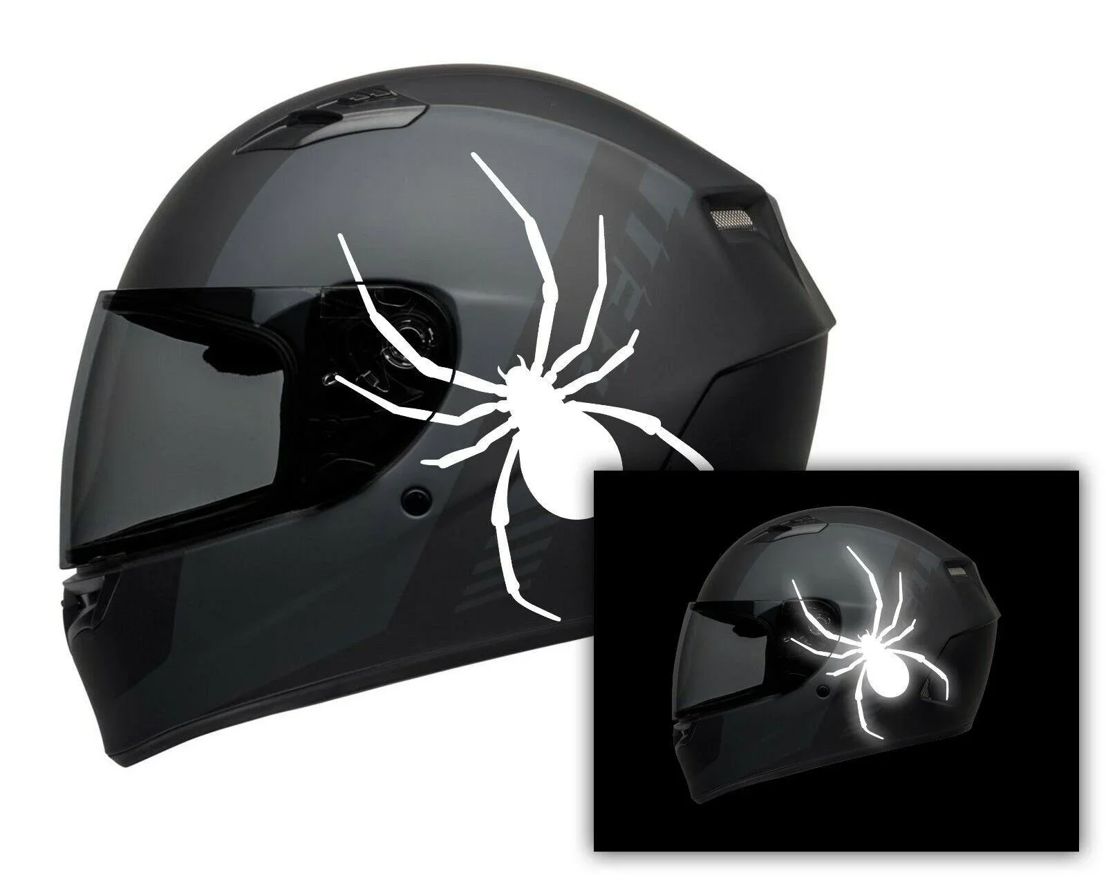 

For reflective Motorcycle helmet sticker / decal / waterproof / spider 2pcs