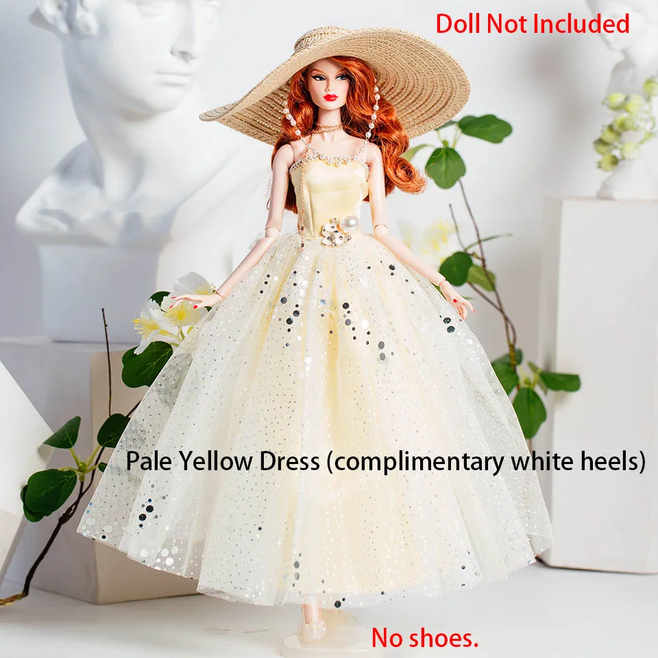 30 centimetri Fashion Design Supermodel Doll Outfit 1/6 BJD Doll Lusso Paillettes Abito Da Sera + Scarpe Set Partito Vestire Vestiti Per FR PP