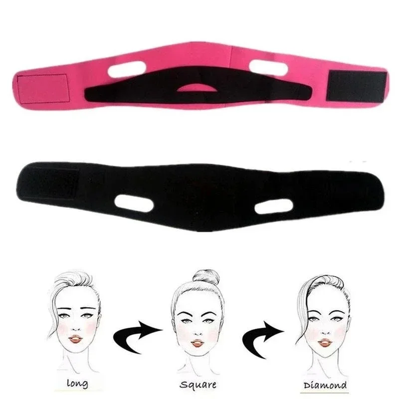 Vendaje de estiramiento Facial en V para el cuidado de la piel, vendaje elástico para la barbilla, estiramiento Facial en forma de línea en V, cinturón adelgazante para mejillas y cuello, 1 piezas